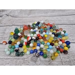 Lot Of 171 Vintage Marbles (40's-60's) Akro, Peltier, Vitro, King